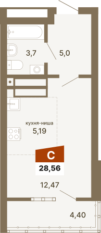 Планировка Студия