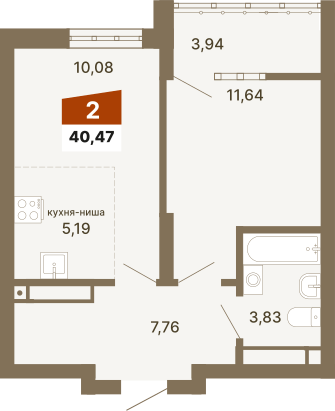Планировка 1-комн.