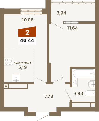 Планировка 1-комн.