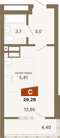 Планировка Студия