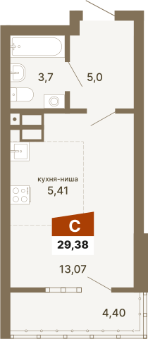 Планировка Студия