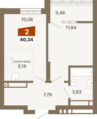 Планировка 1-комн.