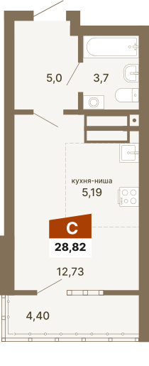 Планировка Студия
